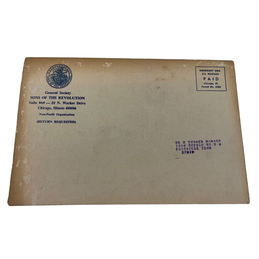 1966 Heritage Trustees Sons of the Revolution Booklet Tennessee Provenance - Picture 2 of 8